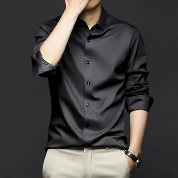 Black Soft Satin Premium Shirt