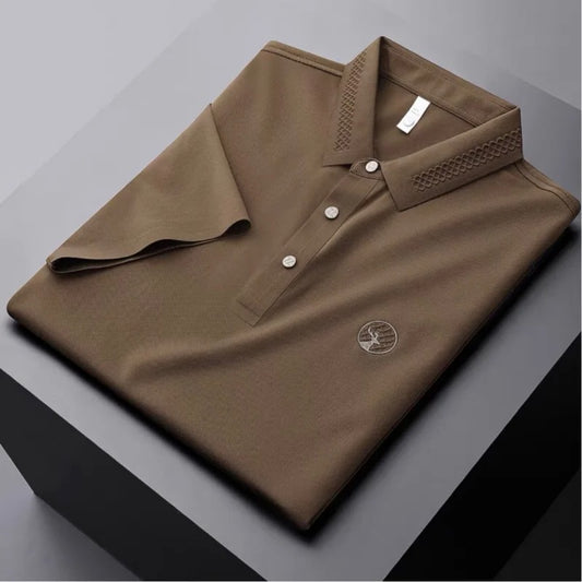 Vintage Honeycomb Crisp Textured Polo T-Shirts