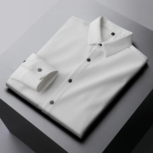 Light Solid Casual Long Sleeve Shirt