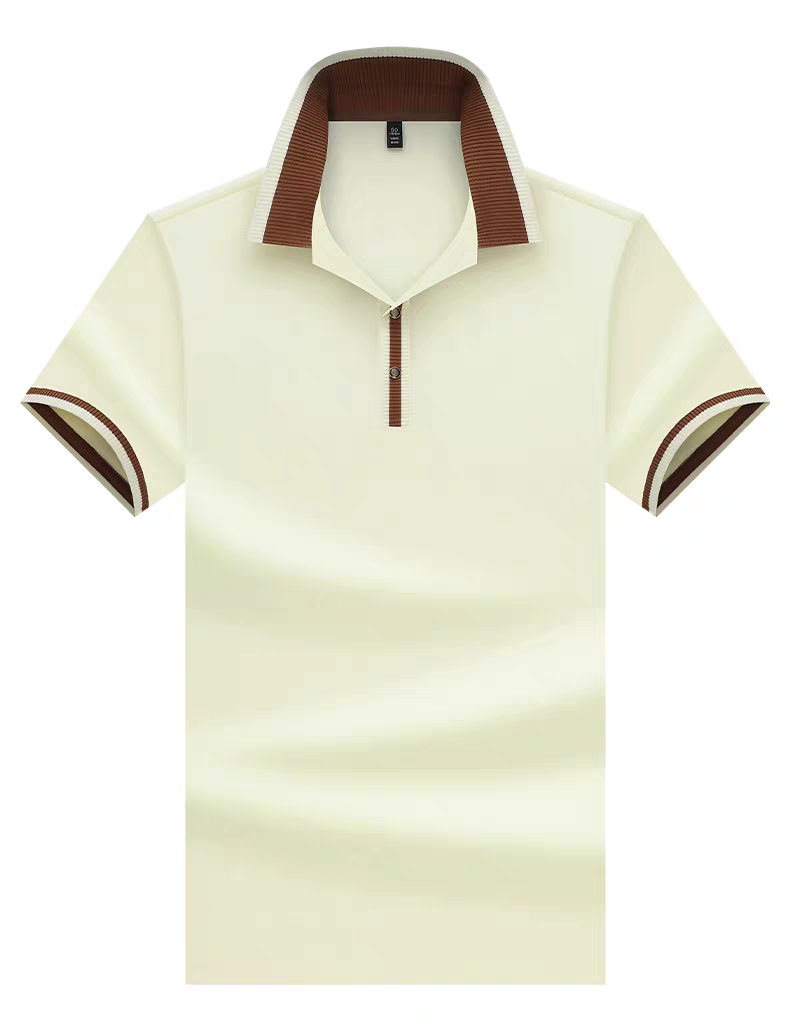 Frayline Ivory Ember Stripe Collar Polo T-Shirt