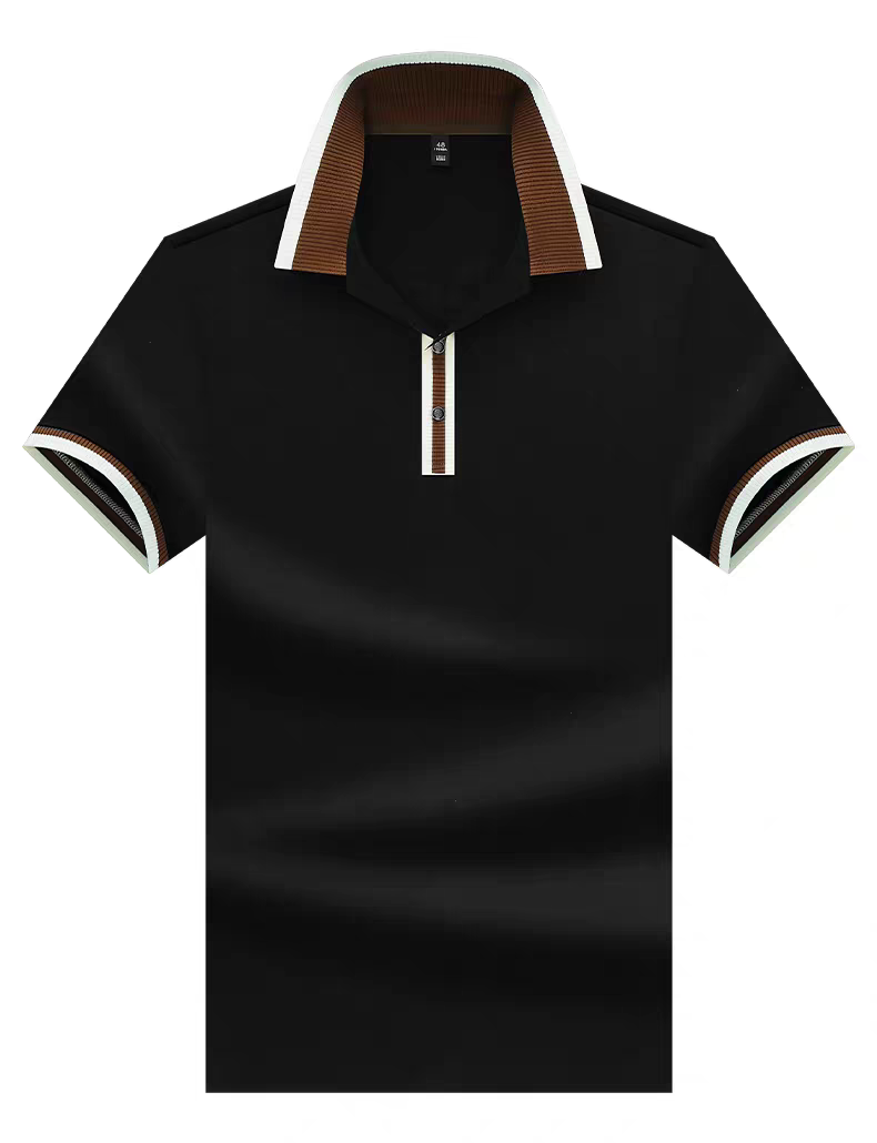 Frayline Black Ember Stripe Collar Polo T-Shirt