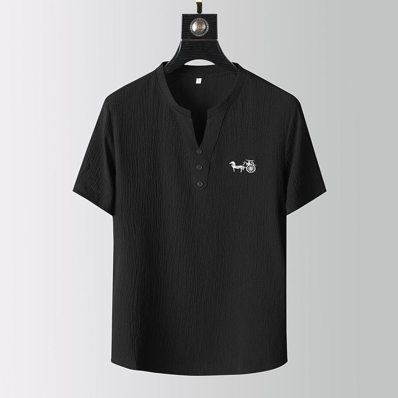 Embroidered Horse Carriage Shirt