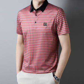 Gentleman's Plaid Polo: Timeless Craftsmanship