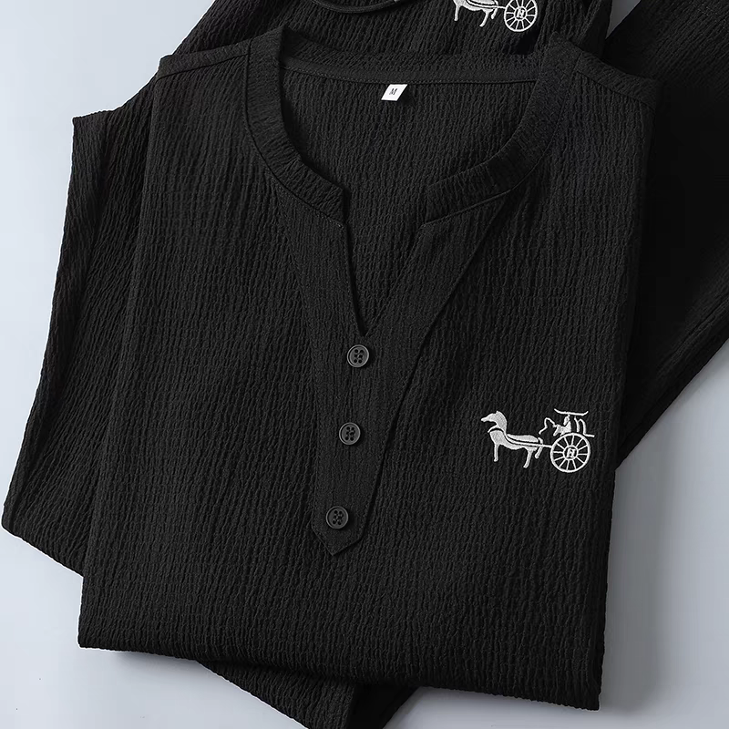 Embroidered Horse Carriage Shirt