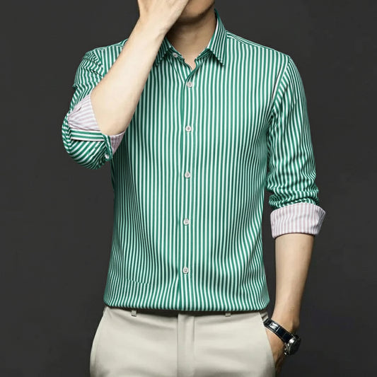 Regent Stride Striped Cotton Shirt