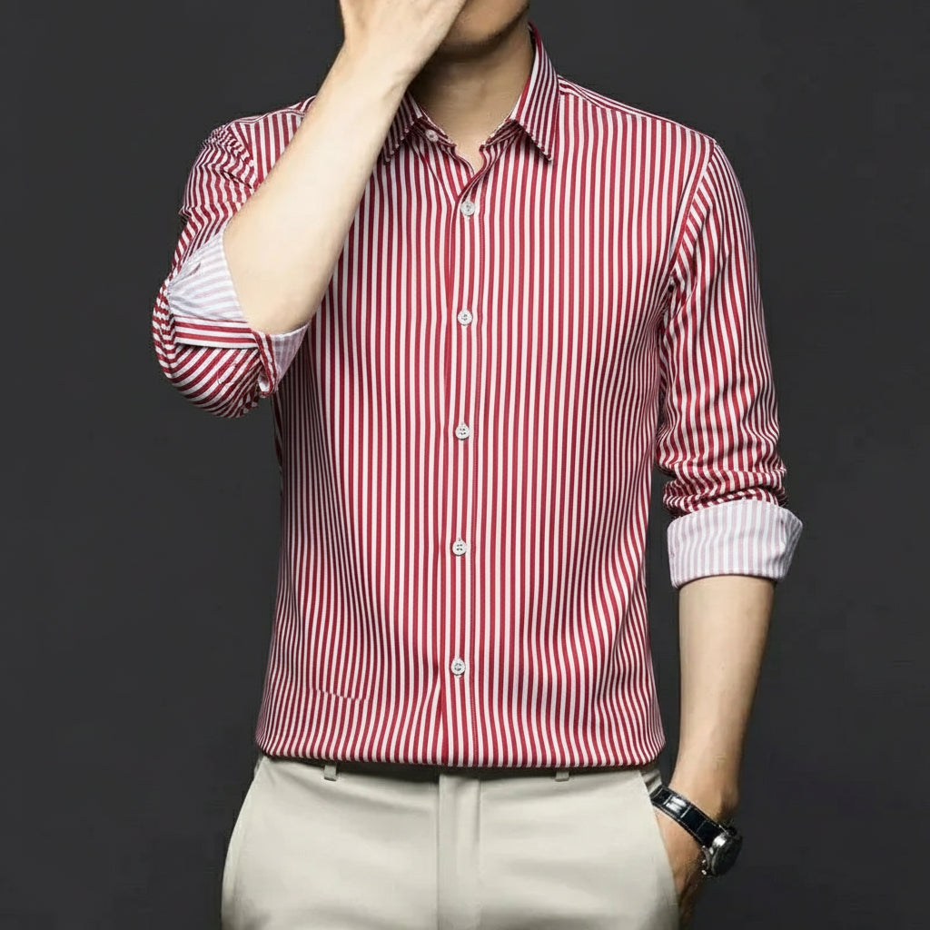Regent Stride Striped Cotton Shirt