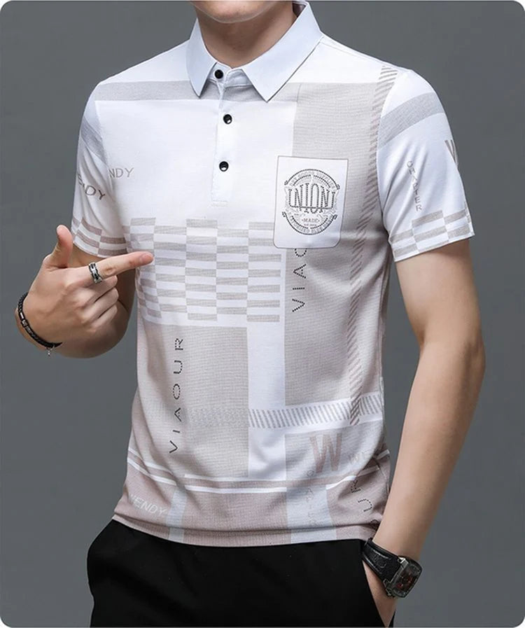 Frayline Metro Grid Printed Polo T-Shirt