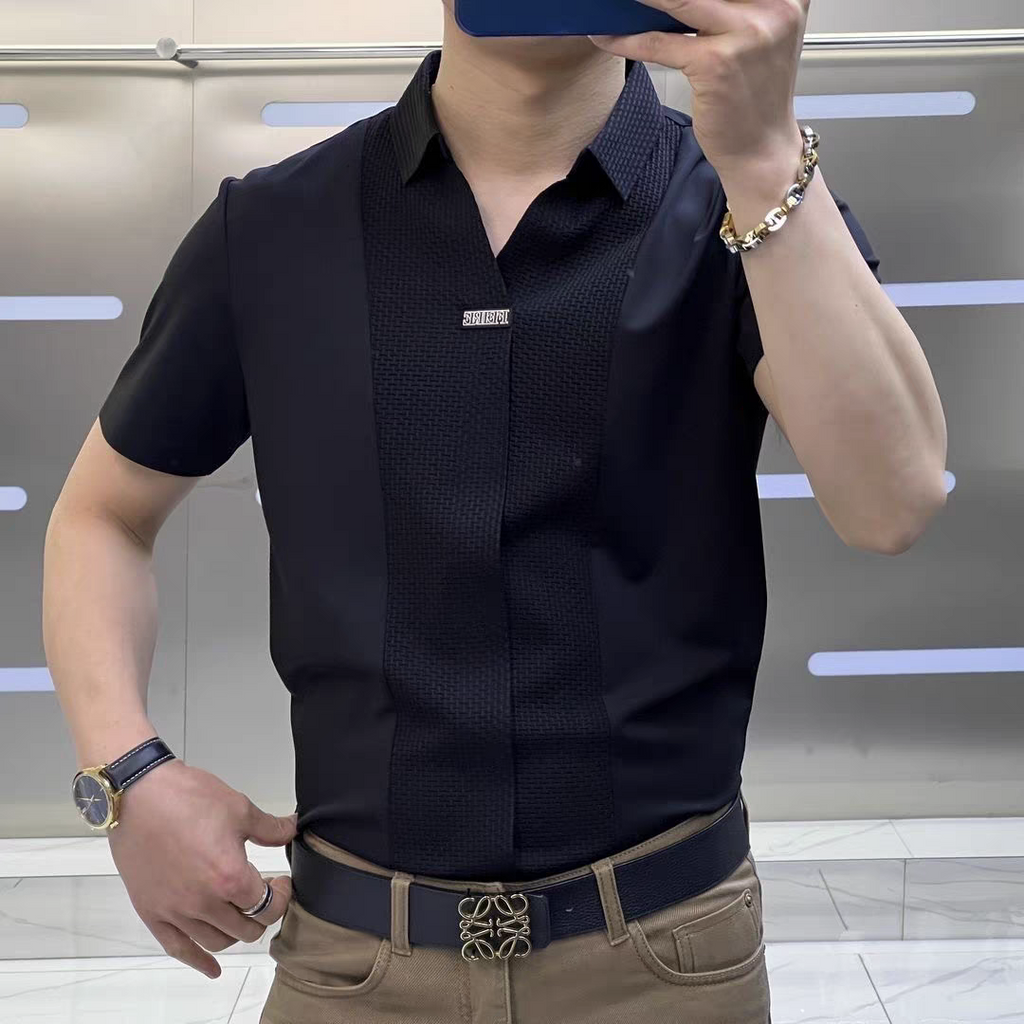 Textura Emblem Split Polo
