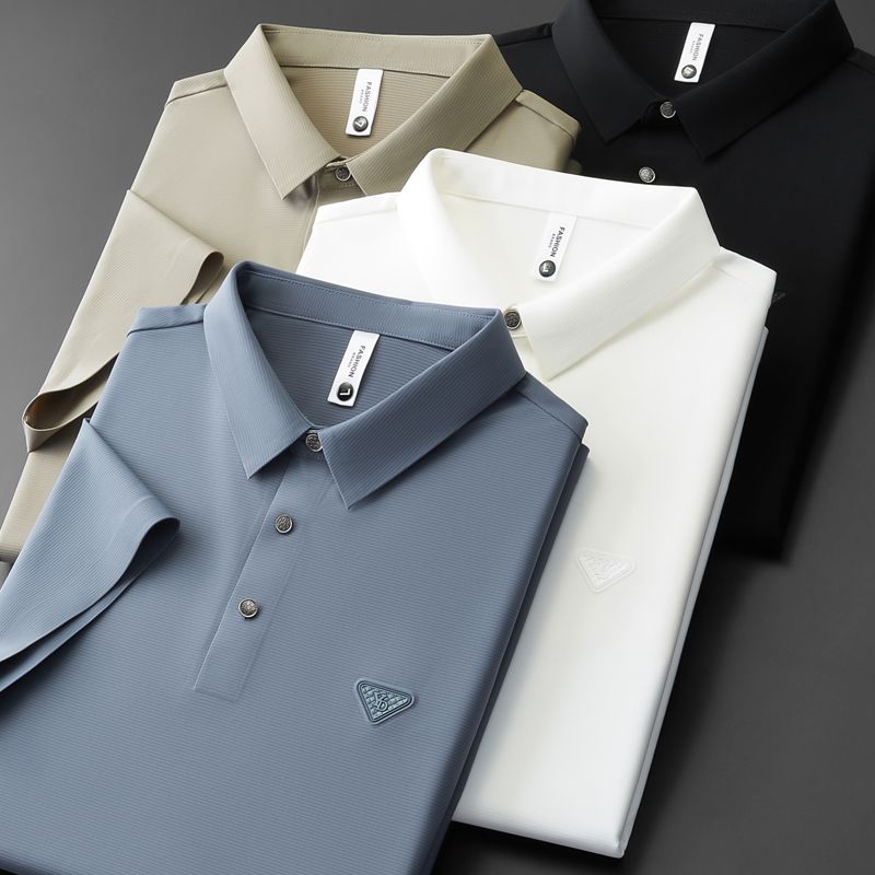 Men's Elegant Stretch Polo: Effortless Style & Wrinkle-Free