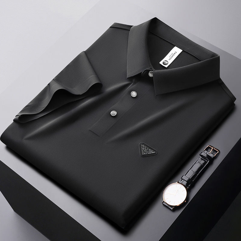 Men's Elegant Stretch Polo: Effortless Style & Wrinkle-Free