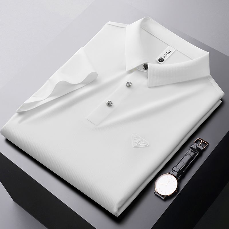 Men's Elegant Stretch Polo: Effortless Style & Wrinkle-Free