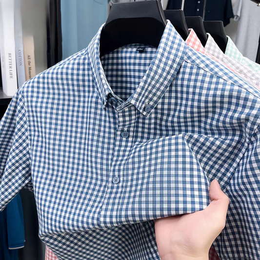Luxe Gingham Cotton Half Sleeve Shirts