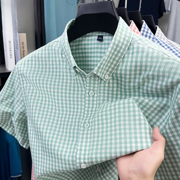 Luxe Gingham Cotton Half Sleeve Shirts