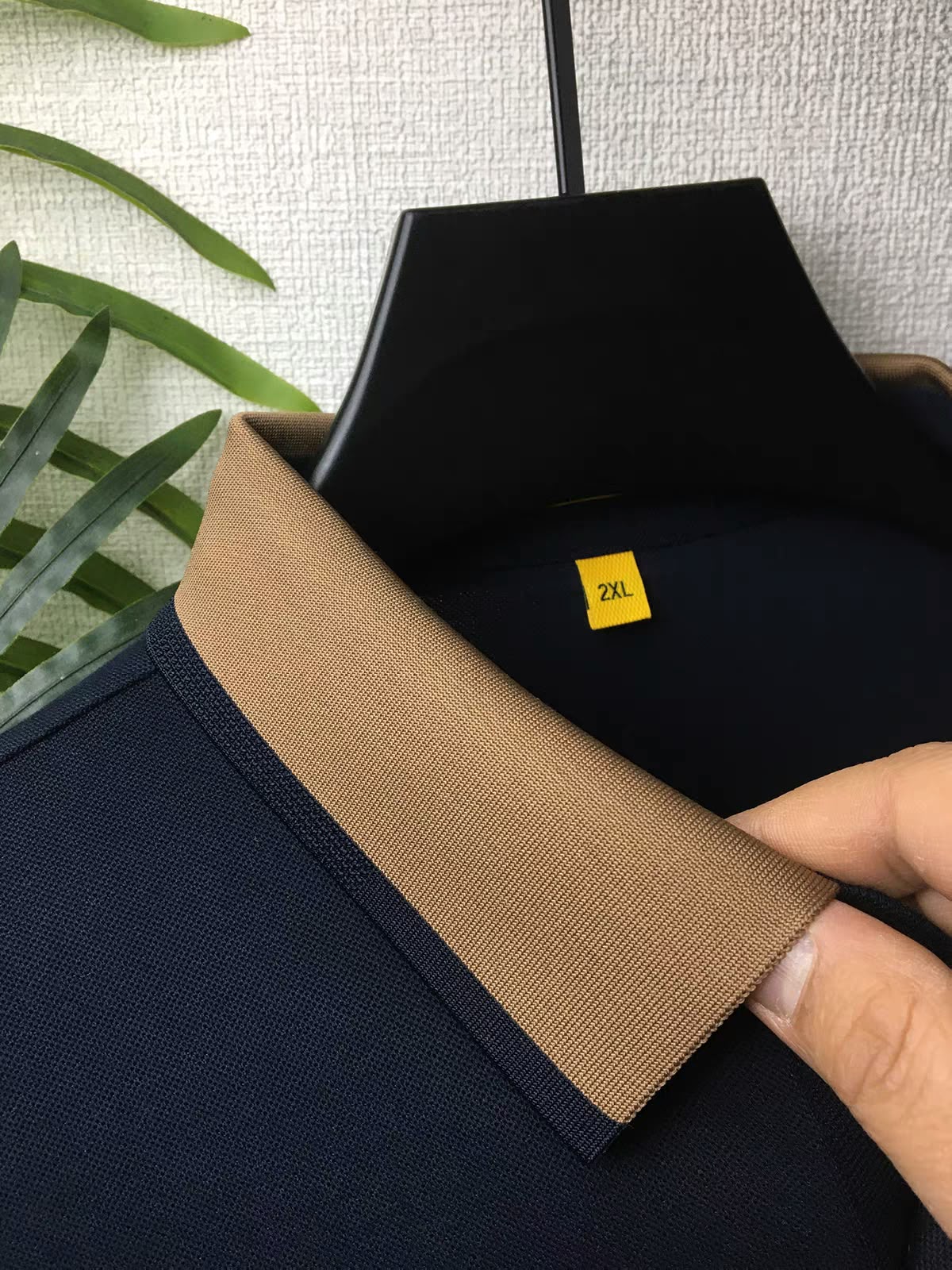 Frayline Navy Blue Heritage Contrast Collar Polo T-Shirt