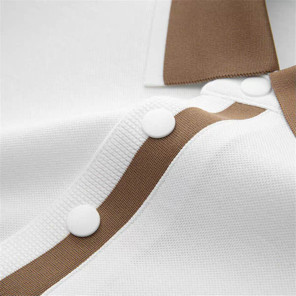 Frayline White Heritage Contrast Collar Polo T-Shirt