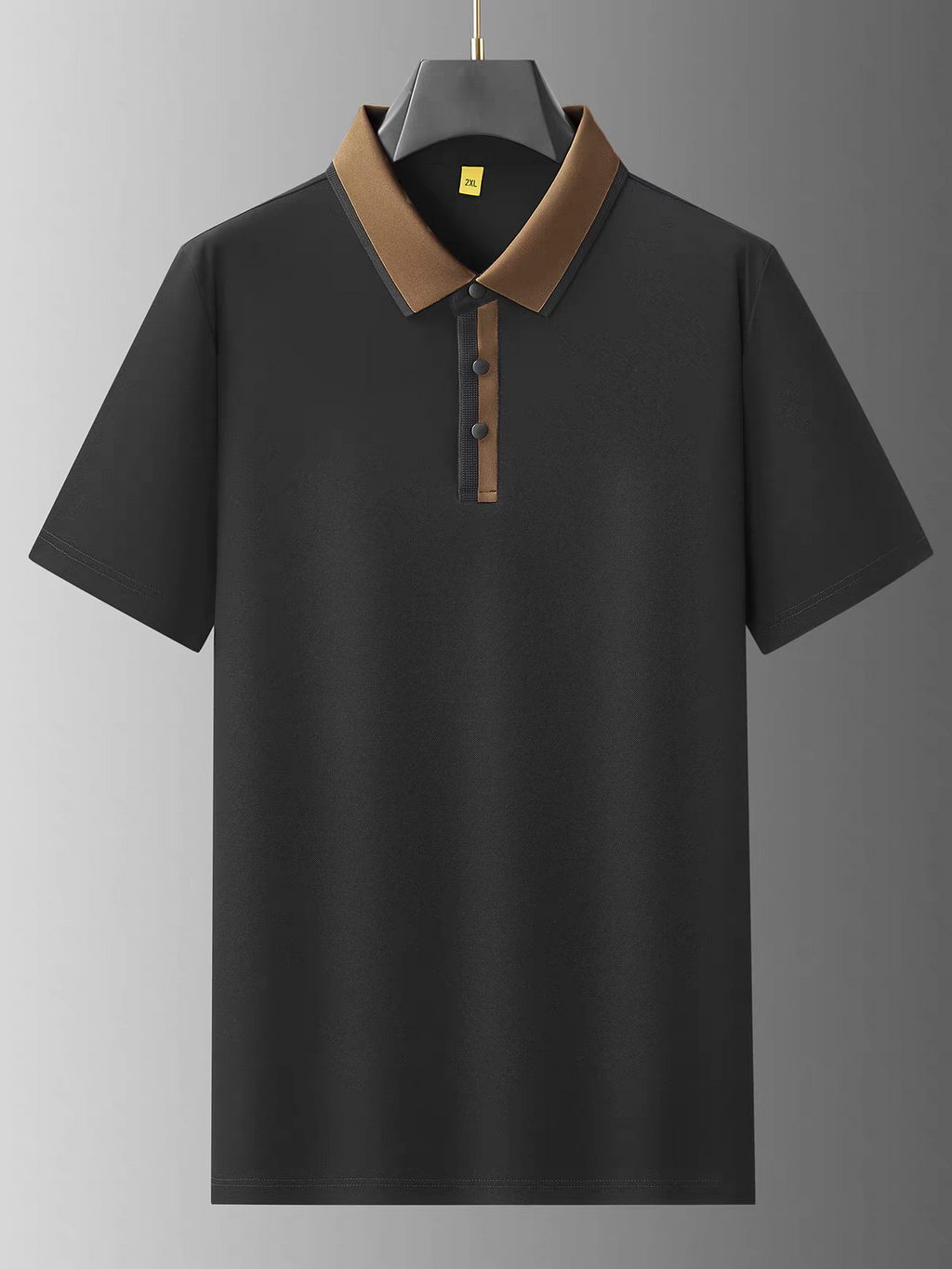 Frayline Black Heritage Contrast Collar Polo T-Shirt