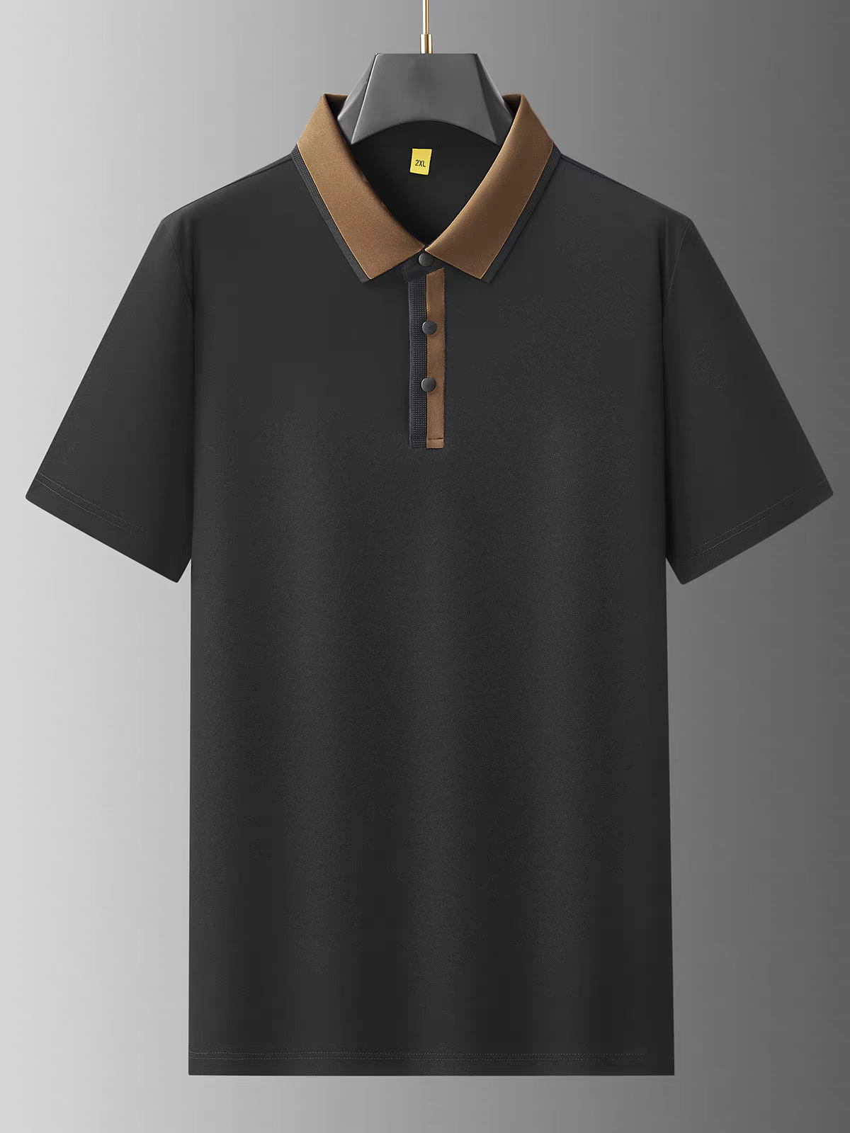 Frayline Black Heritage Contrast Collar Polo T-Shirt