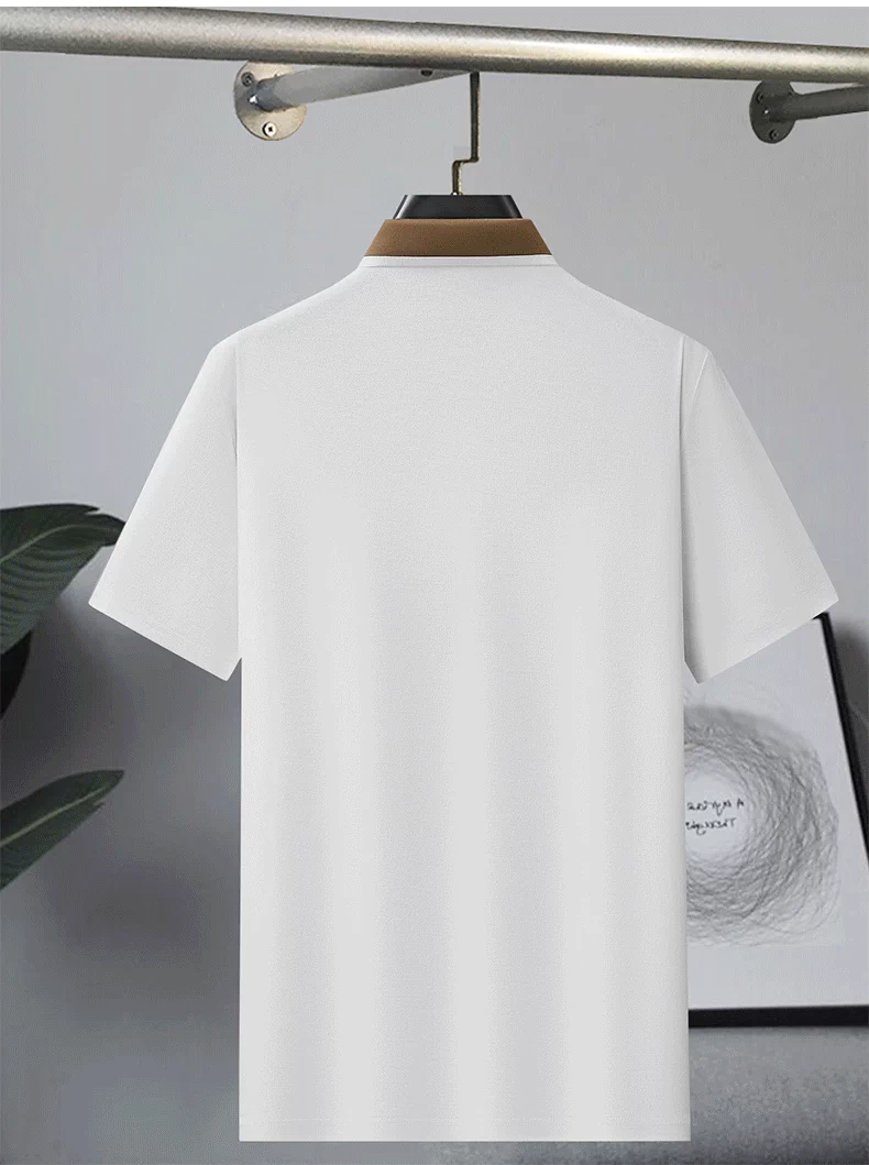 Frayline White Heritage Contrast Collar Polo T-Shirt