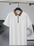Frayline White Heritage Contrast Collar Polo T-Shirt