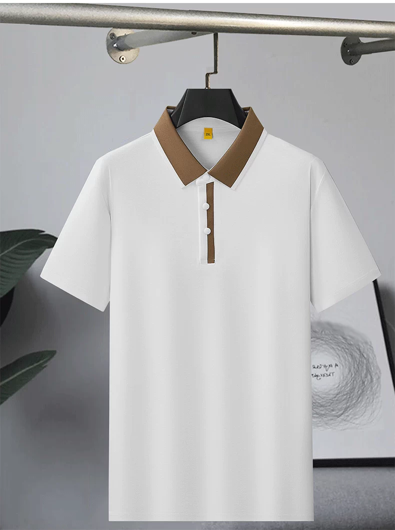 Frayline White Heritage Contrast Collar Polo T-Shirt
