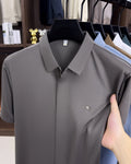 Frayline Graphite Luxe Zipper Polo T-Shirt