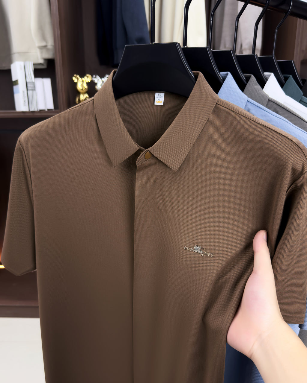 Frayline Graphite Luxe Zipper Polo T-Shirt