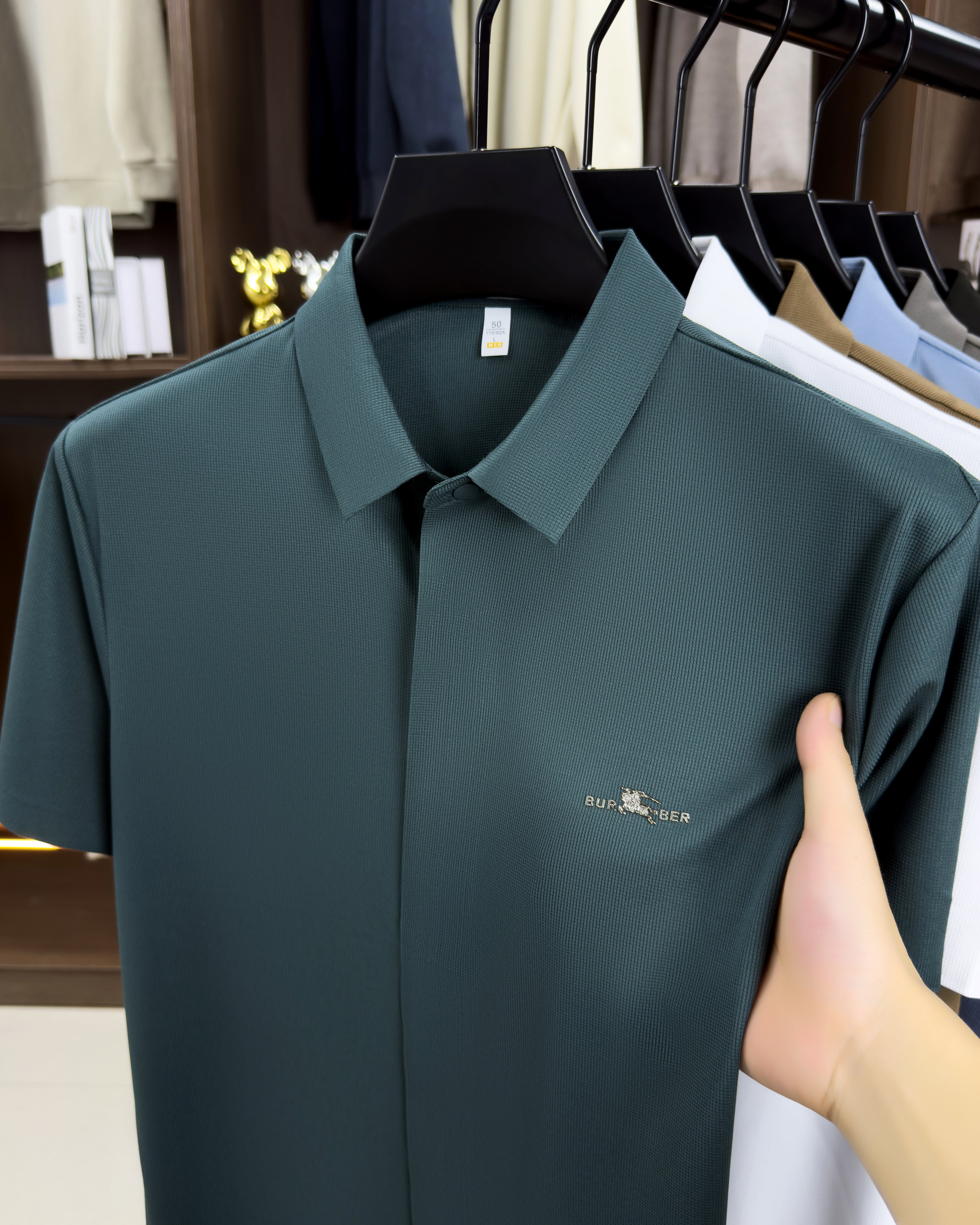 Frayline Deep Teal Luxe Zipper Polo T-Shirt