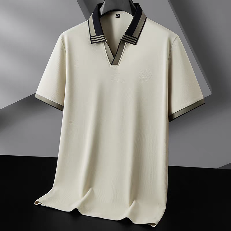 Frayline Ivory Riviera Open-Collar Polo T-Shirt