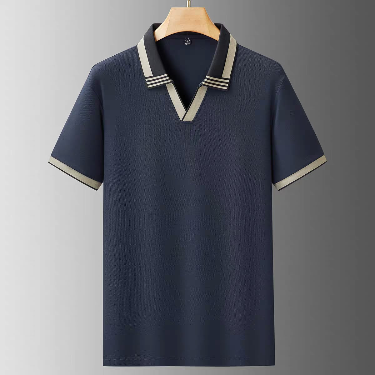 Frayline Midnight Blue Riviera Open-Collar Polo T-Shirt