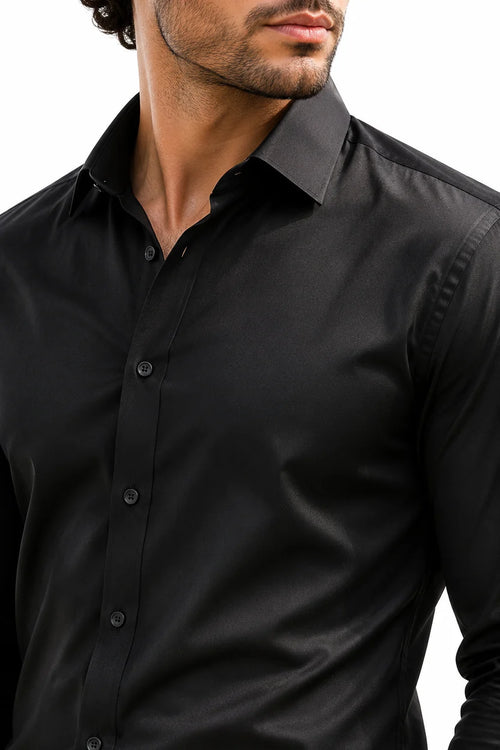 Black Soft Satin Premium Shirt
