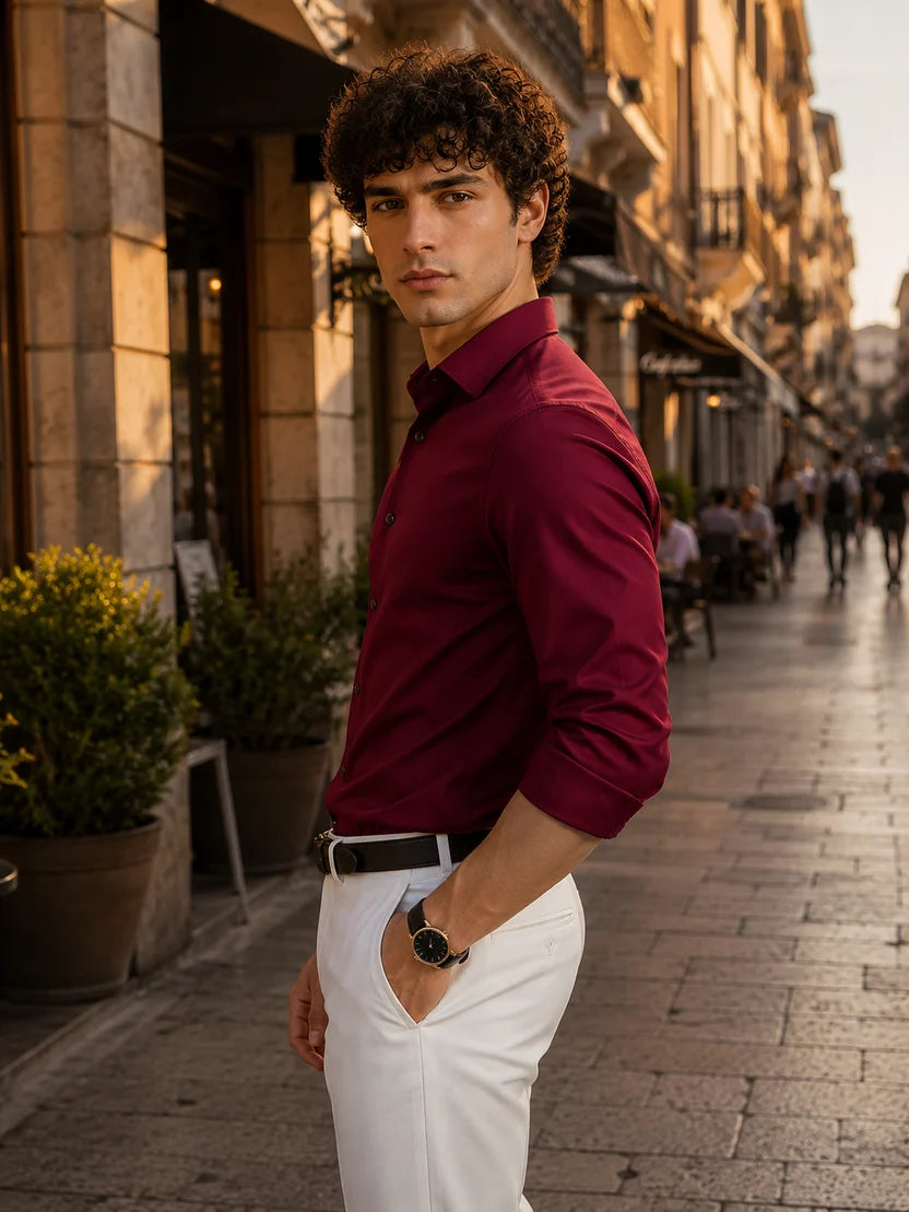 Wine Red Soft Premium Shirt