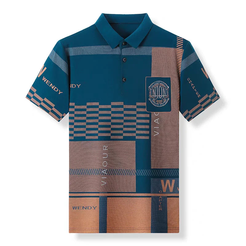 Frayline Metro Grid Printed Polo T-Shirt