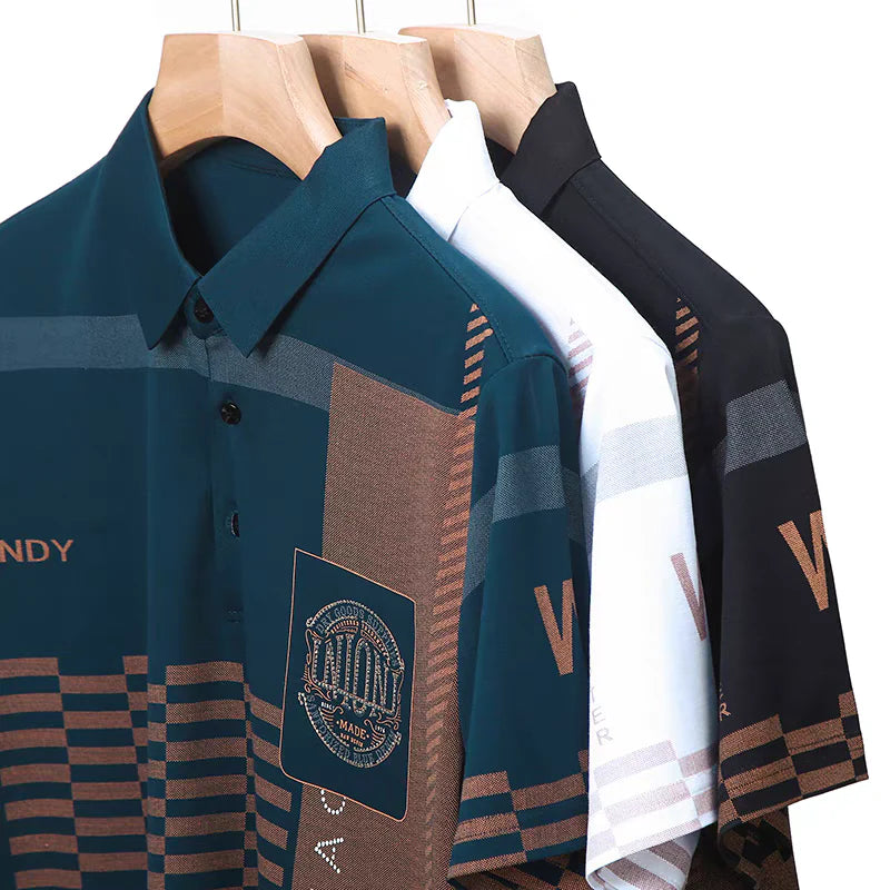 Frayline Metro Grid Printed Polo T-Shirt