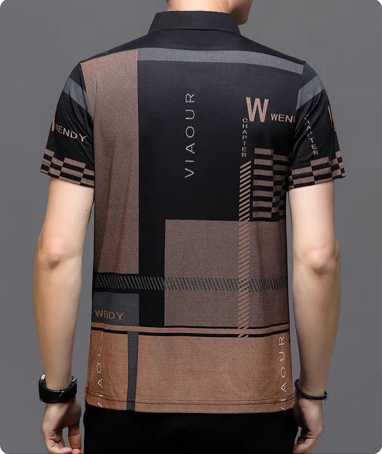 Frayline Metro Grid Printed Polo T-Shirt