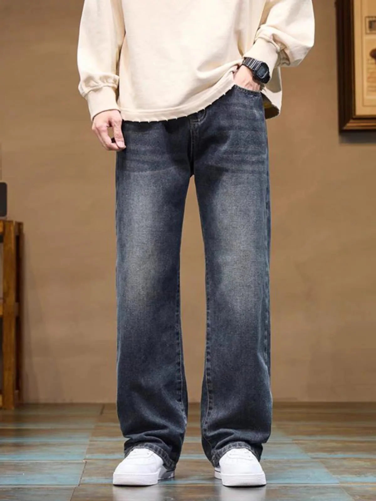 Frayline Steel Shadow Baggy Jeans