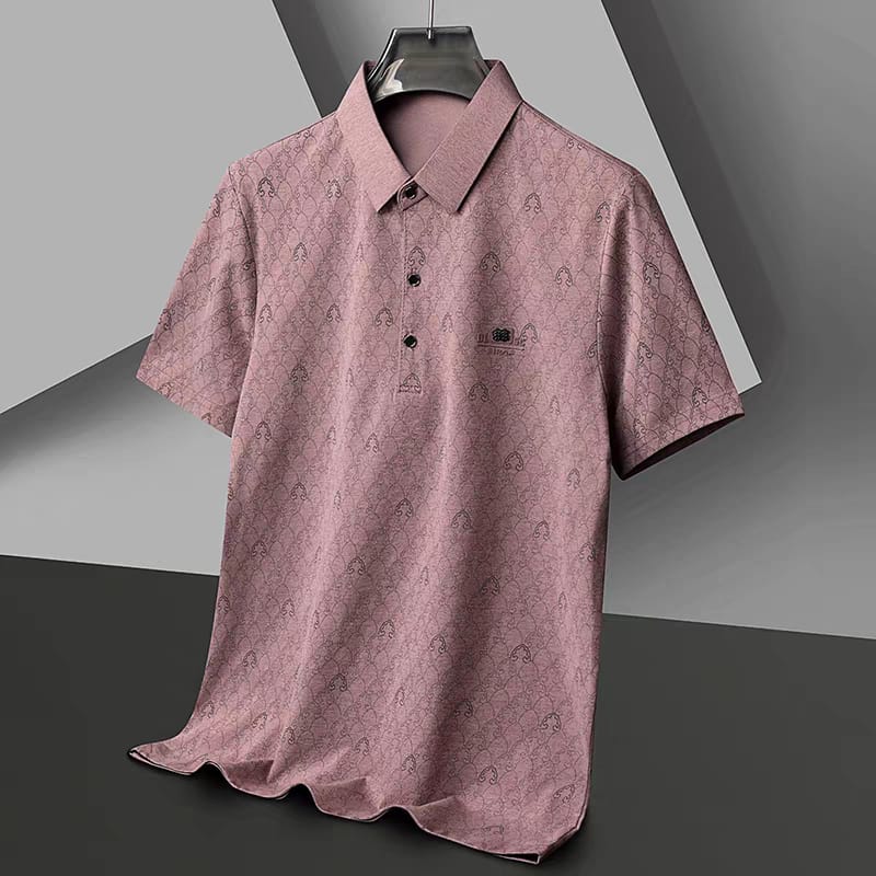 Men’s Regular Fit Premium Textured Polo Collar T-Shirt