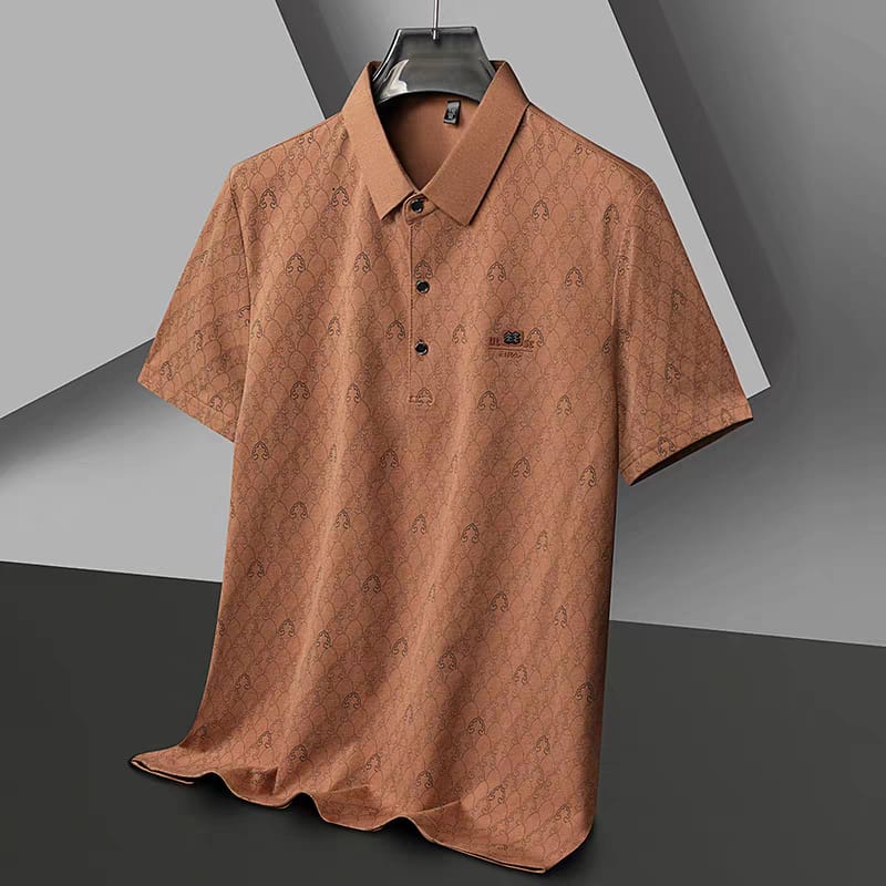 Men’s Regular Fit Premium Textured Polo Collar T-Shirt