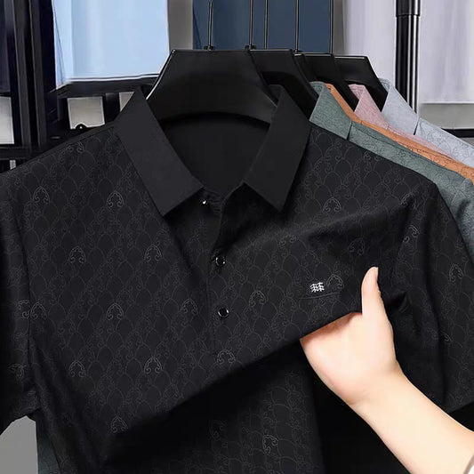 Men’s Regular Fit Premium Textured Polo Collar T-Shirt