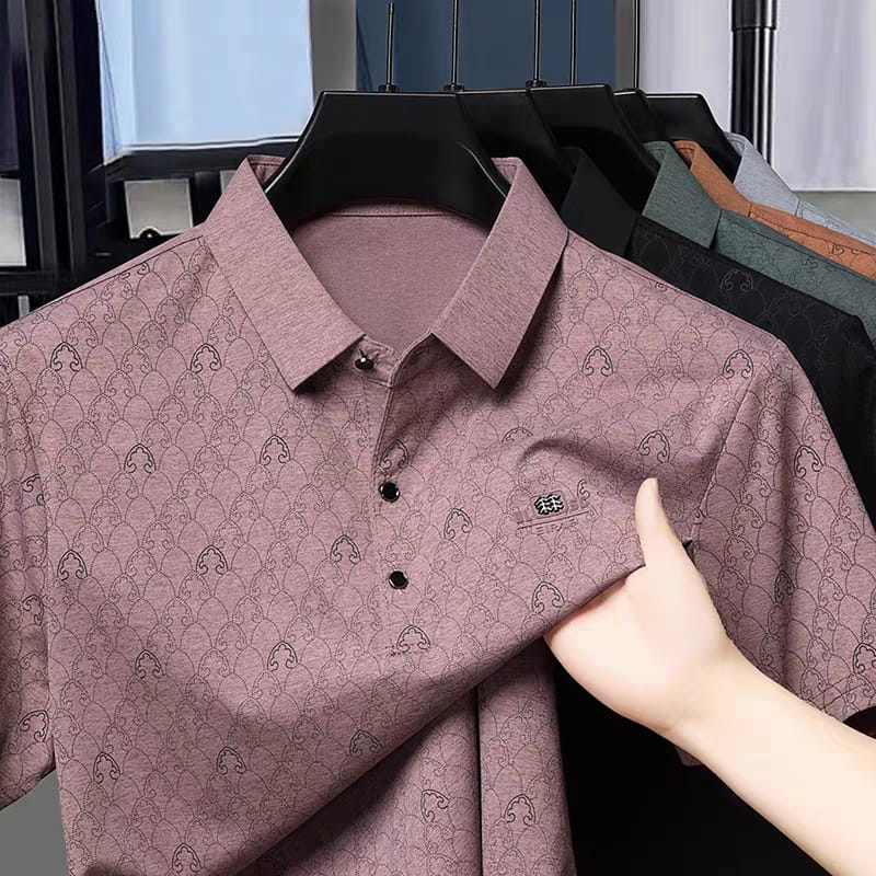 Men’s Regular Fit Premium Textured Polo Collar T-Shirt