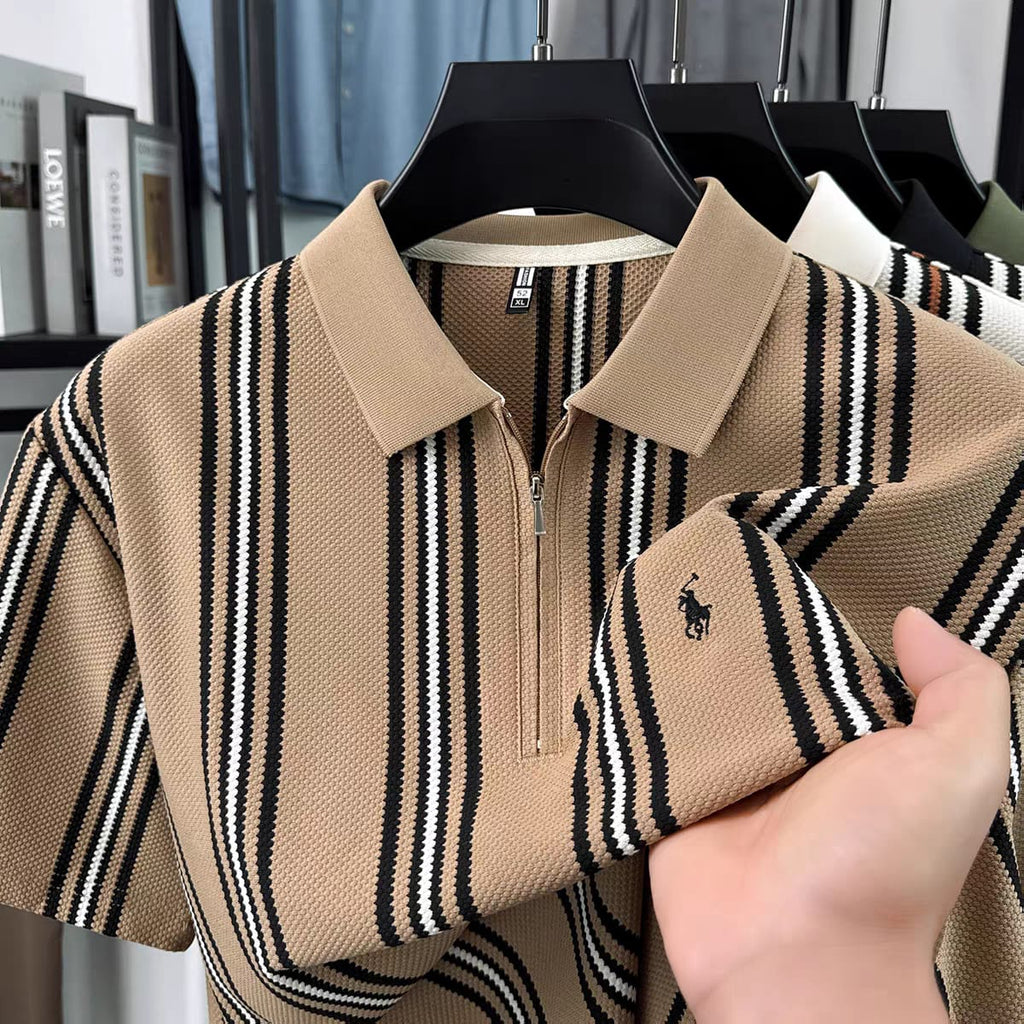 Premium Striped Casual Polo Tshirt