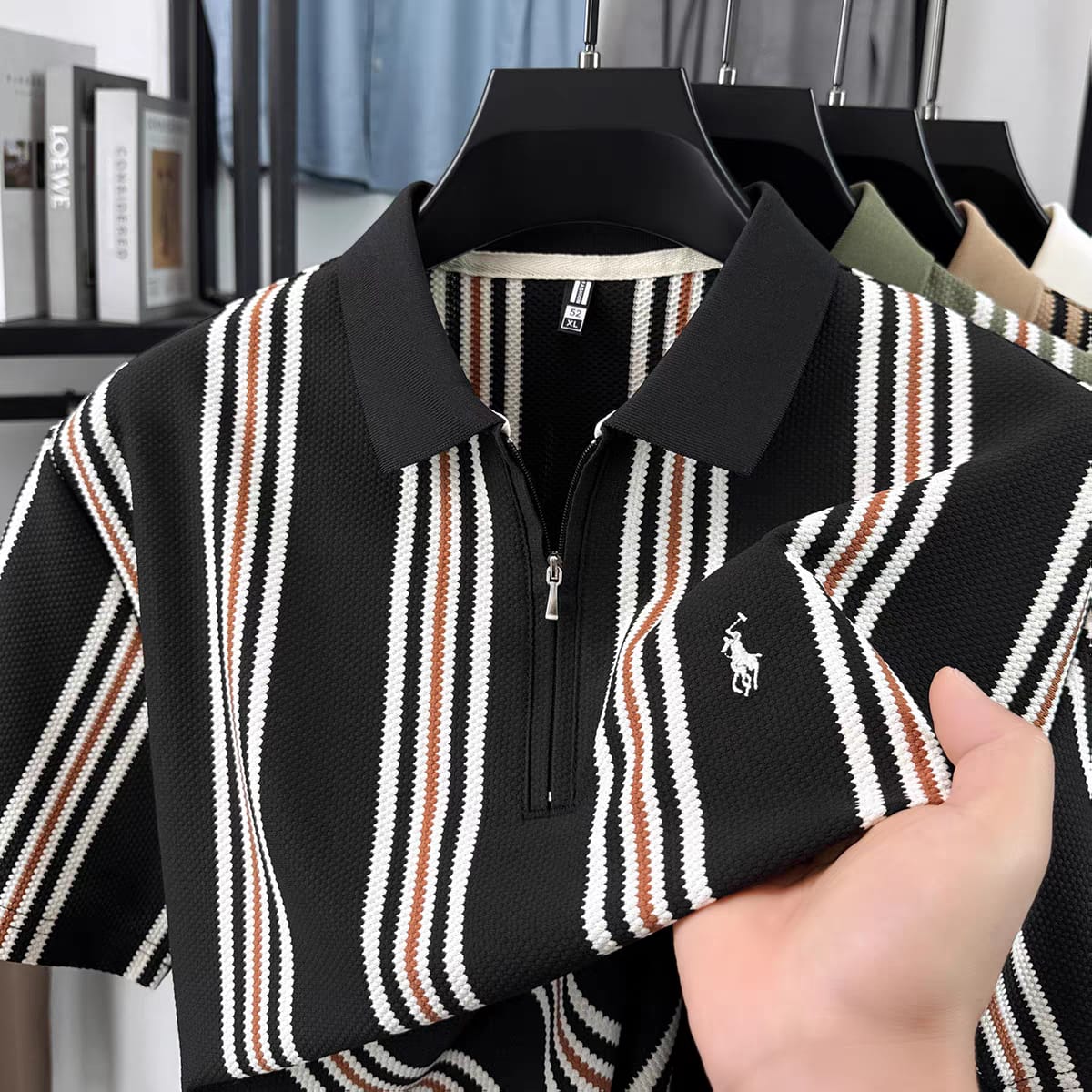 Premium Striped Casual Polo Tshirt