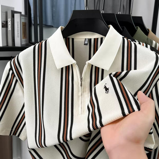 Premium Striped Casual Polo Tshirt