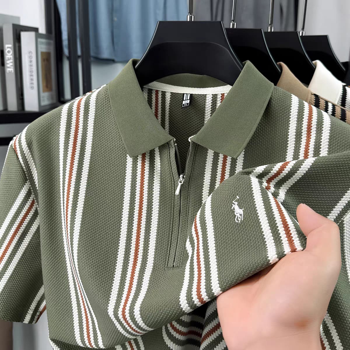 Premium Striped Casual Polo Tshirt