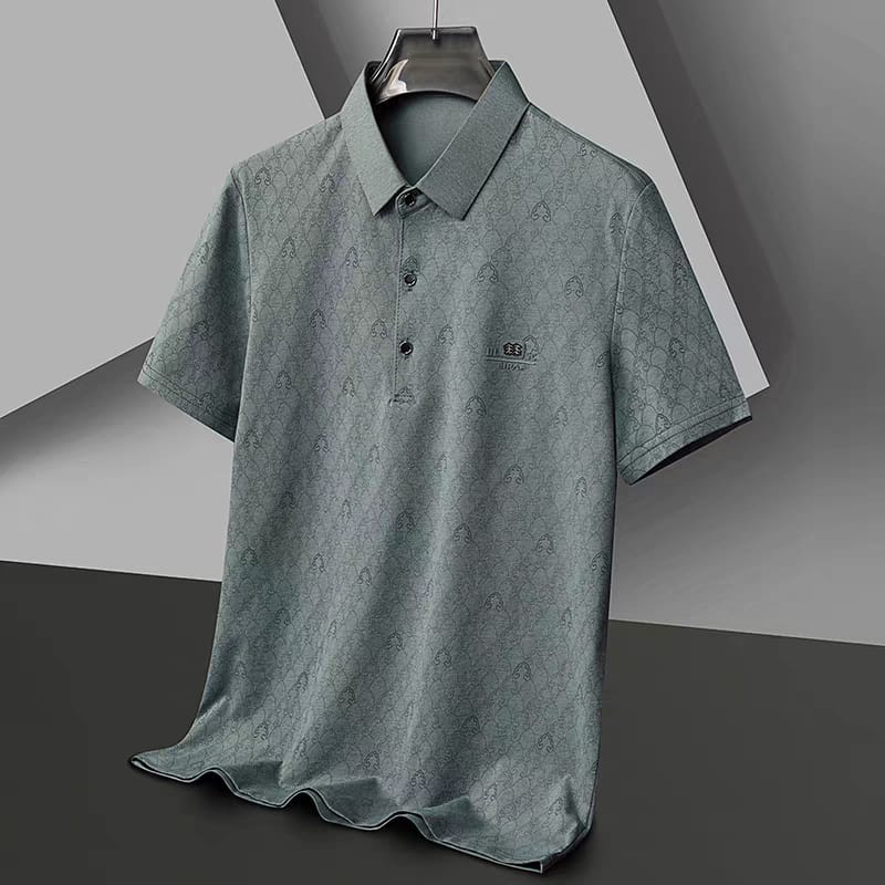 Men’s Regular Fit Premium Textured Polo Collar T-Shirt
