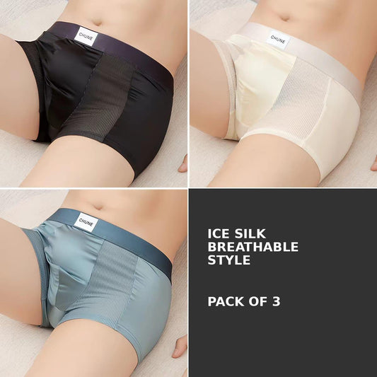 Ultra Soft Ice Silk Boxer Briefs