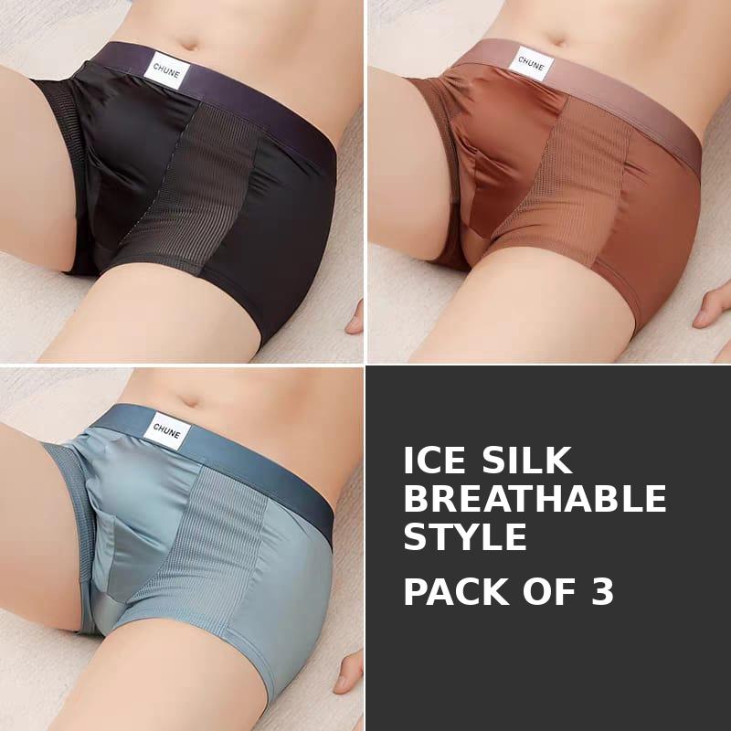 Ultra Soft Ice Silk Boxer Briefs