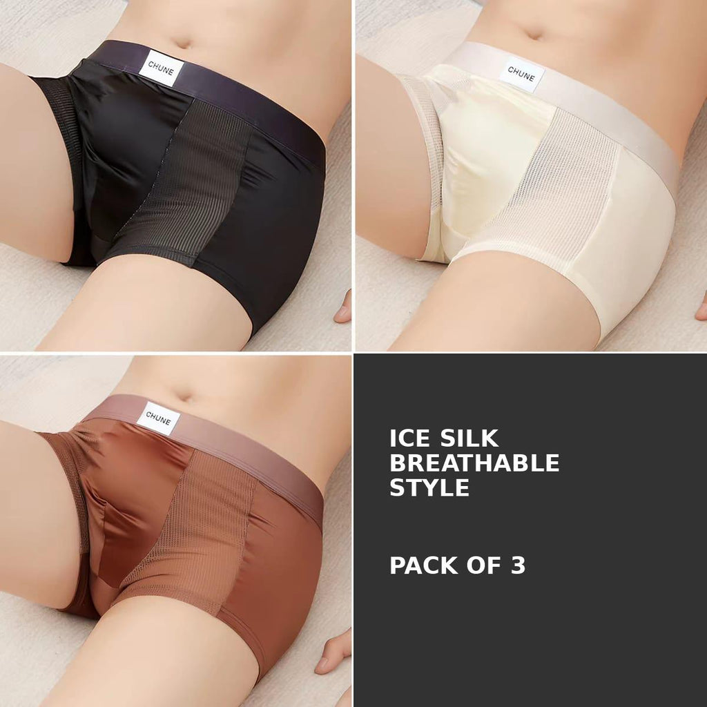 Ultra Soft Ice Silk Boxer Briefs