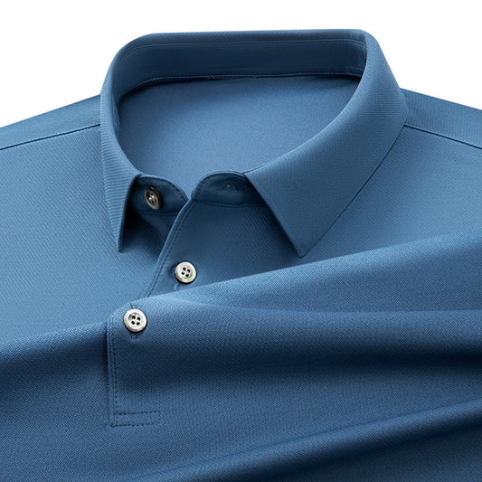 Men' Elegant Ice Silk Polo T-Shirt