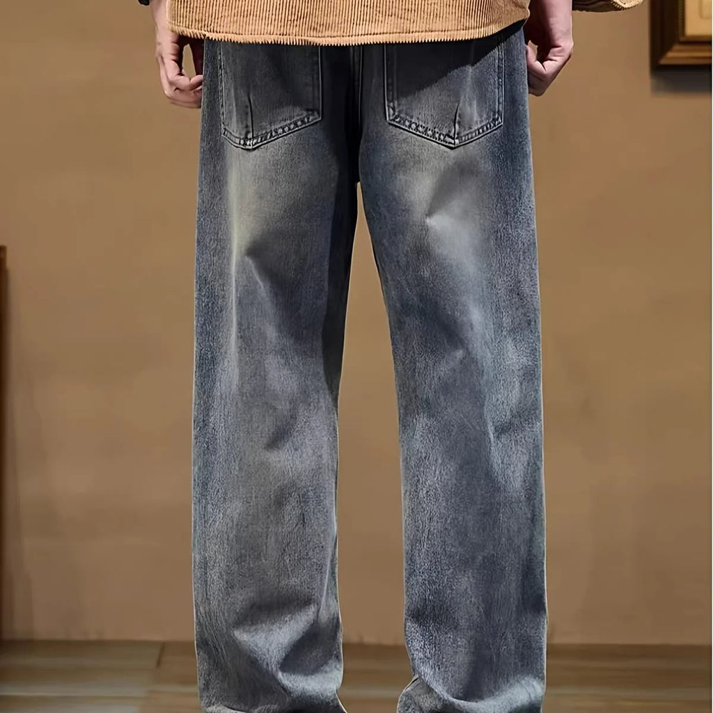 Frayline Smoke Fade Baggy Jeans