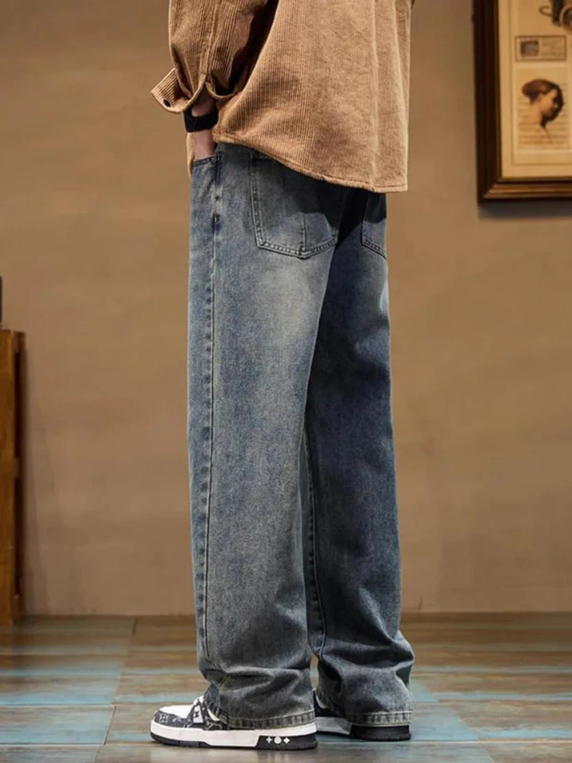 Frayline Smoke Fade Baggy Jeans